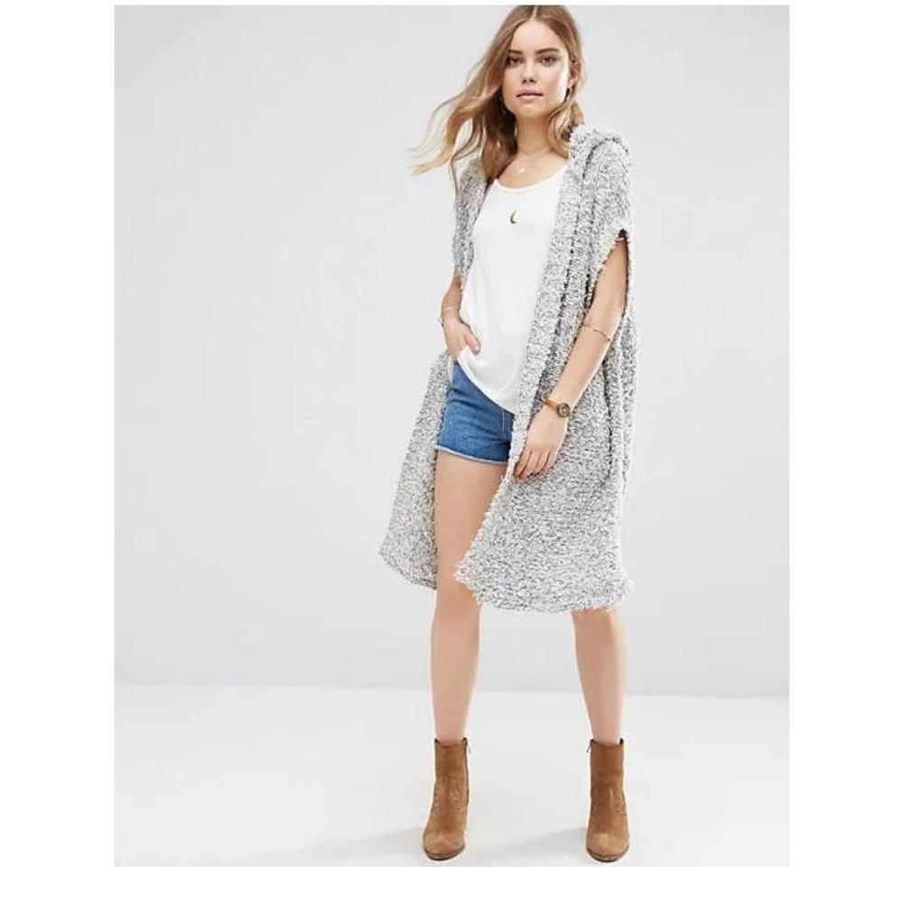 Free People Seattle Summer Oversized Short Sleeved Hooded Cardigan Size XS/S